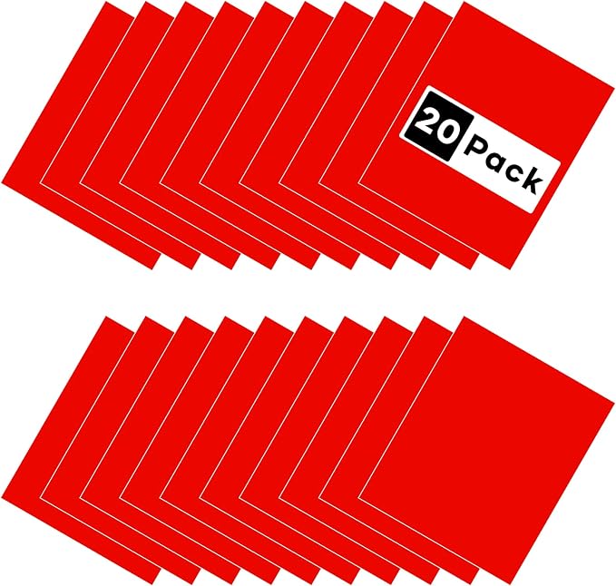 HTVRONT Red Heat Transfer Vinyl: 20 Packs 12" x 10" Iron on HTV - Image 7