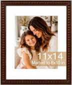 Solid Wood 11x14 Picture Frame Beaded Frame by QOTIB