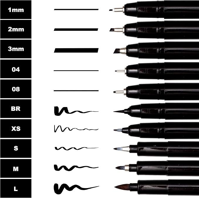 Craft 'n' Beyond Calligraphy Brush Pens Pack of 10 Markers - Image 5