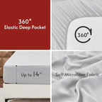 MUXHOMO 7 Pieces Oversized Queen Comforter Set, Reversible Bed in a Bag - Image 8