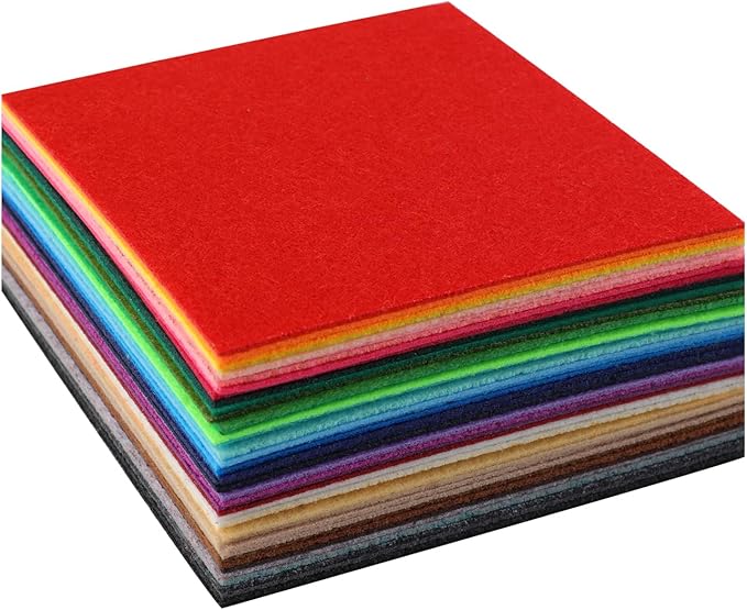 Felt Sheets 12x12 20 Pack 1mm Nonwoven Assorted | Nonwoven acrylic felt by Unknown