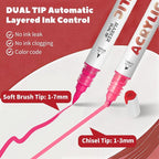 Red Series Acrylic Paint Pens, Water Based 12 Colors Dual Tip Acrylic Paint - Image 3