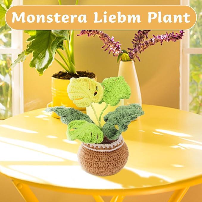 kgxulr Crochet Kit for Beginners, Monstera Leaves Crochet Kit Beginner Crochet - Image 4