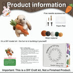 DIY Needle Felting Kit Cute Brown Lop-Eared Bunny Holding Carrot – Needle - Image 3
