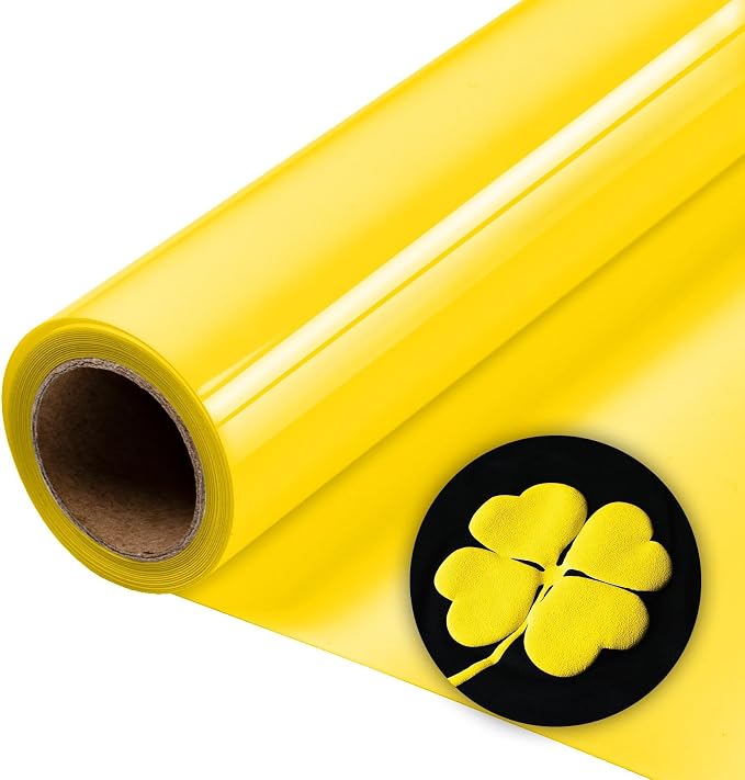 Aoder Yellow Puff Vinyl Heat Transfer: 12" x6ft Yellow HTV 3D Puff Heat by AoderDTFTransferFilm