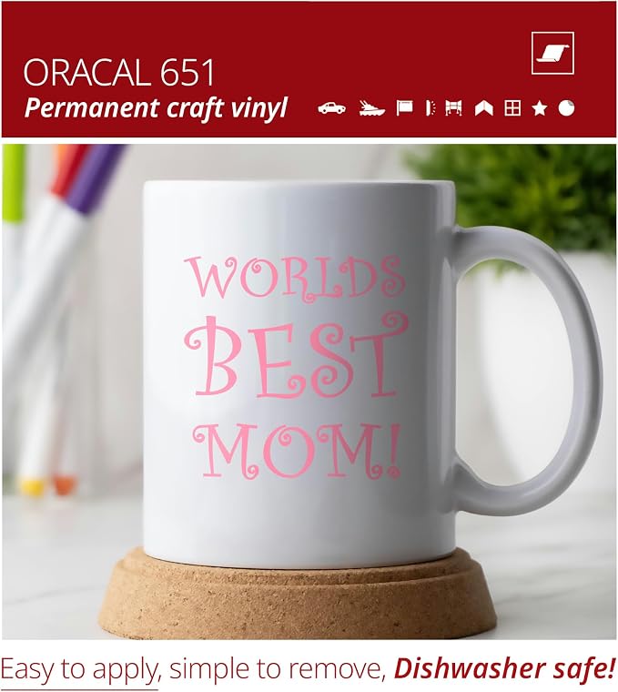 ORACAL 651 Matte Soft Pink Permanent Vinyl Tape Roll – Premium Adhesive Film - Image 4