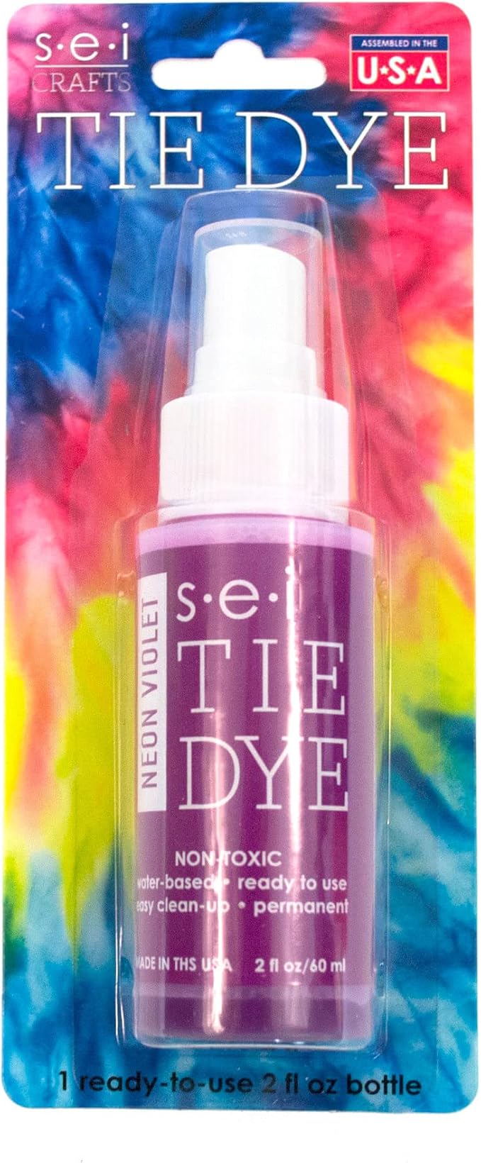 S.E.I. Neon Violet Tie Dye Spray Bottle: 2oz. Non Toxic Fabric Dye Spray - Image 4
