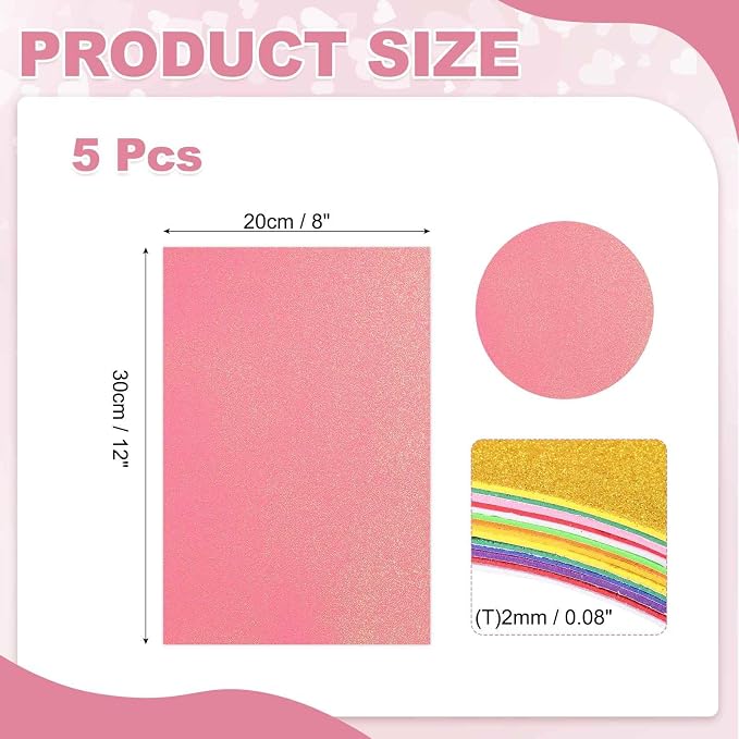 MECCANIXITY 5 Sheets Pure Red Shiny Foam Sheets - Image 2