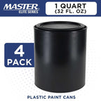 Master Elite 1 Quart Empty Plastic Paint Can Bucket, 32 fl. oz. All-Plastic - Image 2