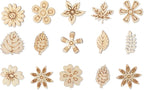 100 Pack Wooden Flower Cutouts for Crafts, 20mm Wood Spring Ornaments to Paint - Image 2