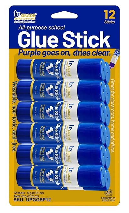 Upgrade Office Supply Glue Sticks, Washable Non Toxic, - Image 2