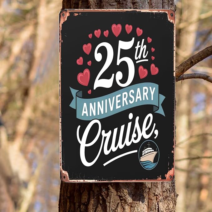 25th Anniversary Cruise metal tin sign 8x12 inch decorative wall decor - Image 8