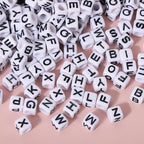 YMSDZHL Alphabet Beads A-Z 1200+Pcs Letter Beads, Acrylic 4x7mm Round Letter - Image 6