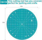 Headley Tools 13"x13" Round Rotating Cutting Mat, Self Healing Mat - Image 3