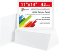 Simetufy 11x14 inch 42 Pack Flat Painting Canvas Boards- Gesso Primed | by Simetufy
