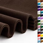 Chocolate Brown Large Felt Fabric 36" x 36", 1.4 mm Soft Felt Sheet, Nonwoven by ZANEXIR