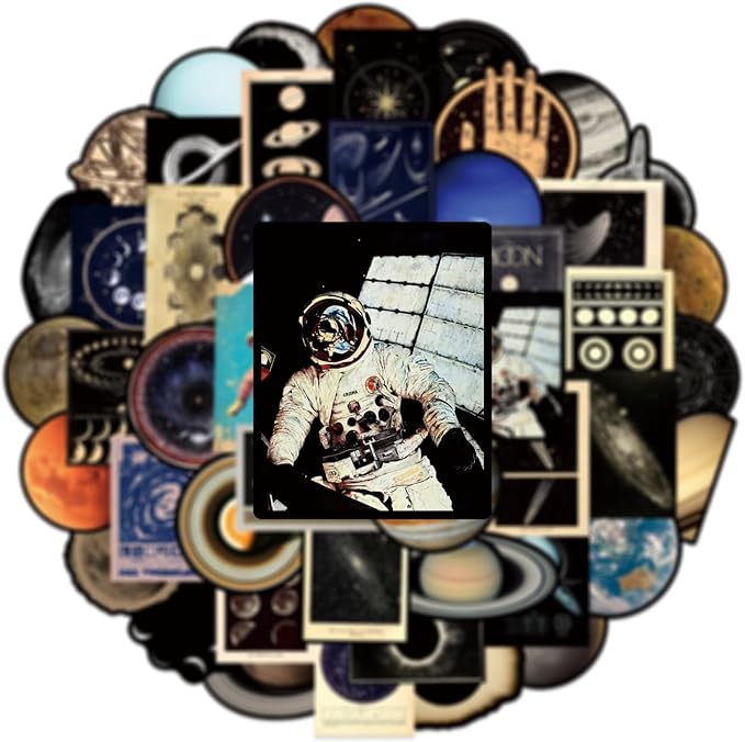 50Pcs Transparent Astronomy Stickers - Image 4
