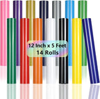 TUMIYA 14 Rolls Heat Transfer Vinyl, HTV Vinyl by TUMIYA