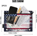 Retro American Flag Pencil Pouch - Image 3