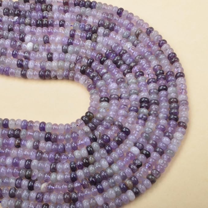 ICAI Beads 5x8mm Natural Rondelle Spacer Loose Beads - Image 4