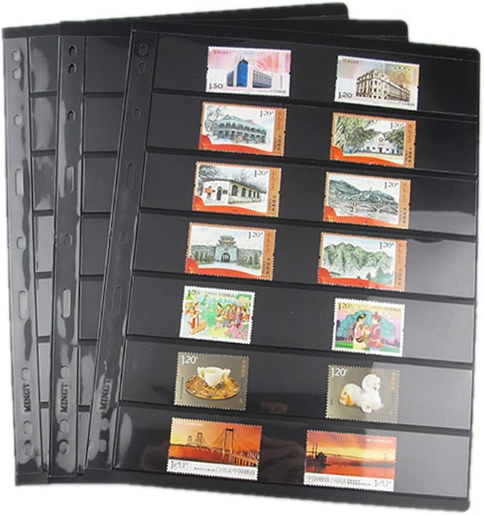 MUDOR Stamp Pages for Stamp Collection Album Binder Book, 10 Sheet 7 Row | 7 by MUDOR