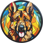 Drink Coaster Set of 6, German Shepherd Dog Mom Lover Gift, Leather Drink - Image 2
