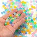 Gxueshan 1000 Pcs Acrylic 9 Color Pony Beads 6x9mm Bulk Glow in The Dark - Image 4