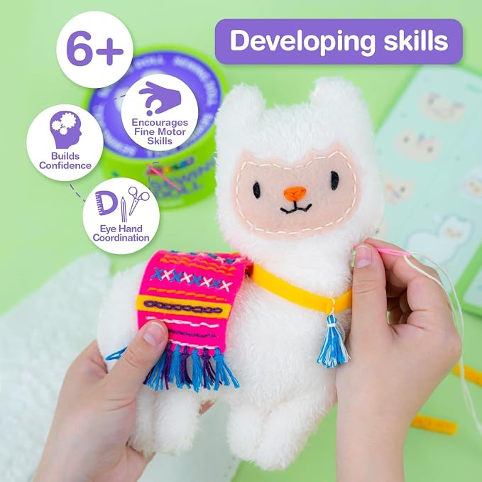Avenir Sewing Kit for Kids Beginners My First Learn to Sew Craft, Plush Animal - Image 5