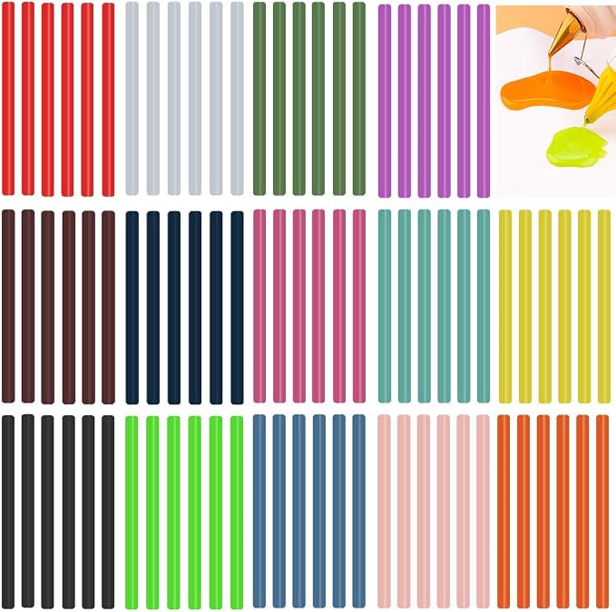 Ewparts 14-Color Hot Glue Sticks, school projects, home decor, and holiday by Ewparts