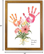 TwoDays Flower Bouquet Handprint Art Craft DIY Kit, Unique Gifts - Image 8
