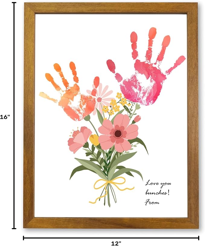 TwoDays Flower Bouquet Handprint Art Craft DIY Kit, Unique Gifts - Image 8