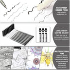 Brusarth Precision Black Micro-Pen Fineliner Ink Pens, Waterproof Archival Ink - Image 4