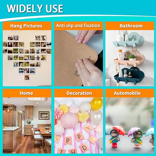 Double Sided Tape for Walls, Picture Hanging Strips Removable Mounting Dots | - Image 3