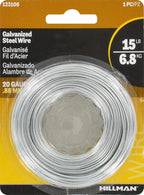 Hillman Steel Wire Rope 20 Gauge Galvanized Hobby Cable Wire, 20 x 175' - Image 2