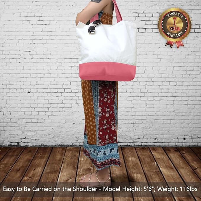 TOPDesign 3-Pack Super Strong Large 12oz Cotton Canvas Tote Bags, Reusable - Image 2