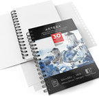 ARTEZA Watercolor Paper, 30 Sheets Each, 5.5x8.5 Inches Water Pad, Spiral Bound - Image 2
