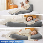 Pregnancy Pillows for Sleeping, 44.5 Inch Pregnancy Massage Pillow Full Body - Image 8