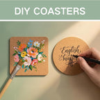 30 Pcs Adhesive Cork Sheets for DIY Coaster, 4 Inch Round and Square - Image 4