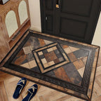 Vintage Geometric Faux Cashmere Non-Slip Rug, 15.7 x 23.6 Inches, Kitchen and - Image 2