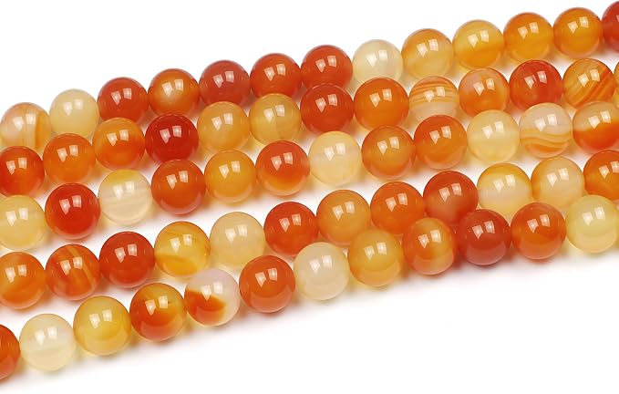 MJDCB 7A Round Natural Red Carnelian Gemstone Beads Stone Loose Beads - Image 4