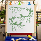 GORGECRAFT Tree Stencil Template Bird Large 11.8x11.8 Inch Reusable Birds on - Image 5