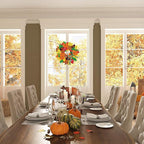 Supla 12 Kits 3D Pumpkin Fall Leaf Wreath Craft Kit DIY Thanksgiving Wreath - Image 6