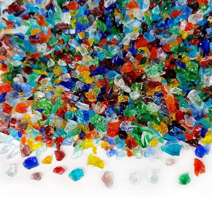 1.3 LB Crushed Glass Broken Glass Pieces by HappyFiller