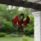 Dark Red Dragon Acrylic Suncatcher - Image 2