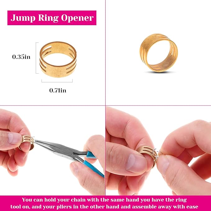 Cridoz Jewelry Repair Kit with 1520 Silver Jump Rings and 3Pcs Pliers - Image 5
