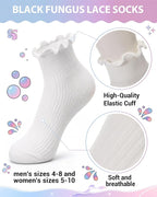 Syhood White Cotton Crew Socks for Tie dye Party Casual Soft Cushion Novelty - Image 7