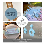 Light Baby Blue Cast Acrylic Sheets 1/8 Thick, 12x8 inch, - Image 5
