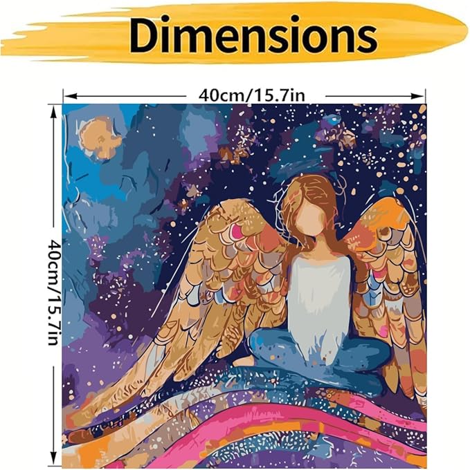 CHWGLFGG Paint by Numbers Kit for Adults Beginner, Angel Woman Adult Paint by - Image 5