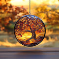 Autumn Tree Suncatcher Window Hanging Fall Season Decorate Home Decoration Gift by Unknown