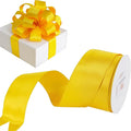 HUIHUANG Yellow Satin Wired Ribbon 1-1/2 inch Yellow Wire Edge Ribbon by HUIHUANG
